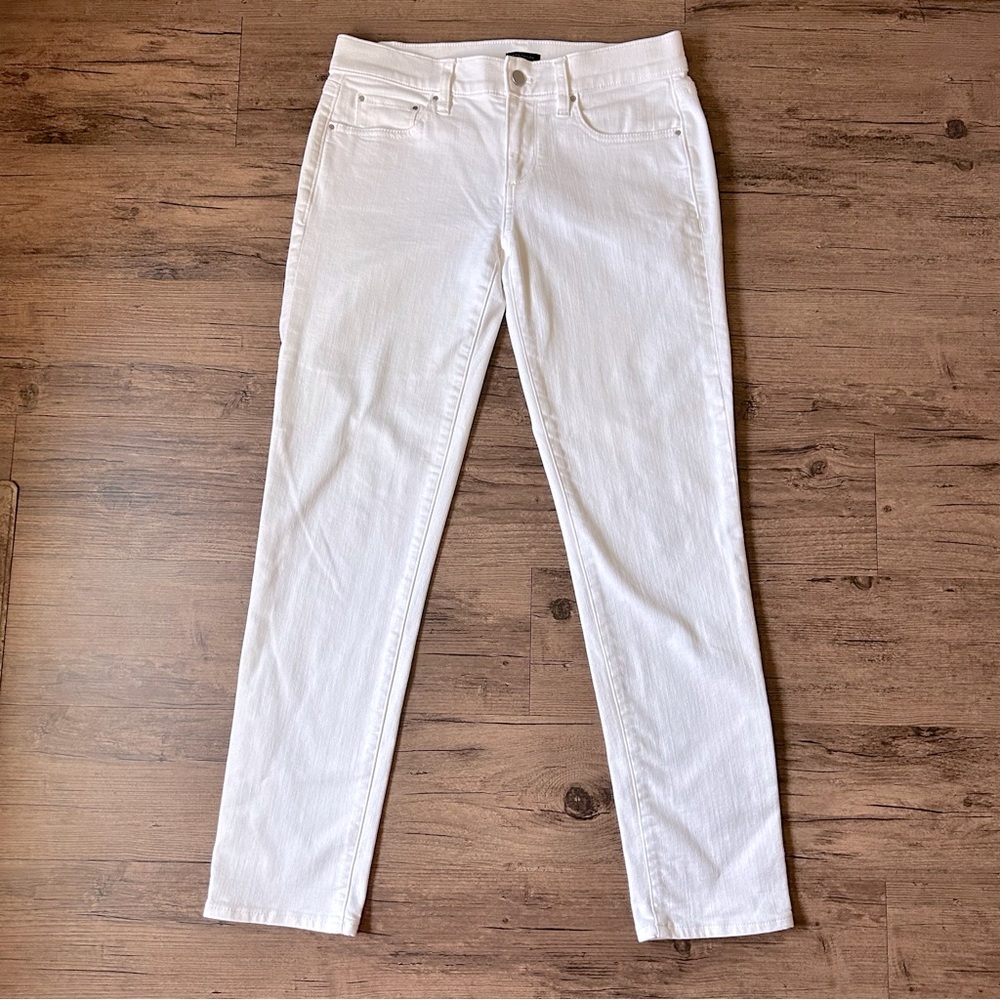 Ann Taylor White Mid Rise Jeans